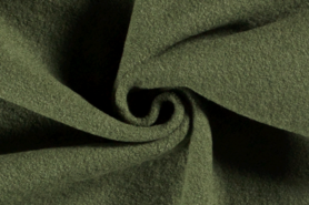 100% wol stoffen - Wollen stof - Gekookte wol - groen - 4578-025