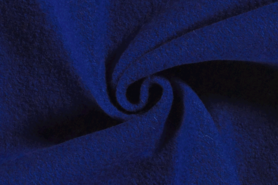 Kobalt blauwe stoffen - Wollen stof - Gekookte wol - kobalt - 4578-005