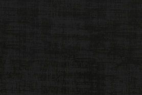 Exclusieve meubelstoffen - Polyester stof - Interieur- en gordijnstof fluweelachtig patroon - zwart - 066340-C-X