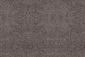 Decoratie en aankleding stoffen - Polyester stof - Interieur- en gordijnstof - bruingrijs - 297322-E7