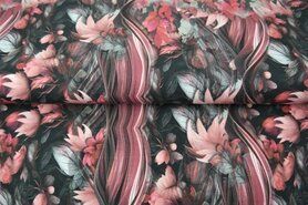 Oeko-Tex stoffen - Tricot stof - digitaal fantasie - lichtroze - 22019-120