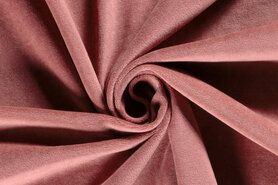 80% katoen, 20% polyester stoffen - Nicky velours stof - blush - 3081-113