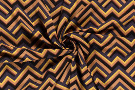 Abstract stoffen - Viscose stof - abstract - zwart - 20155-069