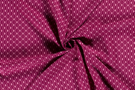 Abstract stoffen - Viscose stof - abstract - roze - 19678-012