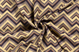Jumpsuit - Viskose Stoff - abstrakt - camel - 20155-053