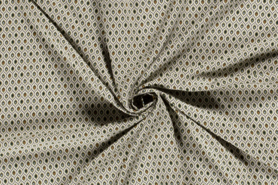 Tuniek stoffen - Viscose stof - abstract - wit - 19660-050