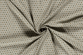 Tunika - Viskose Stoff - abstrakt - weiß - 19660-050