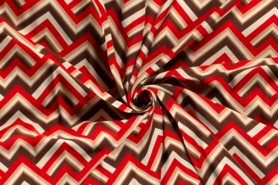 Abstract stoffen - Viscose stof - abstract - rood - 20155-015