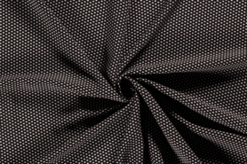 100% viscose stoffen - Viscose stof - abstract - zwart - 20149-069