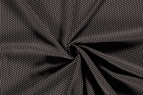 Abstract stoffen - Viscose stof - abstract - zwart - 20149-069