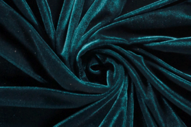 Avondkleding stoffen - NB18/19 3348-124 Samt-ähnlich dehnbar blau/grün