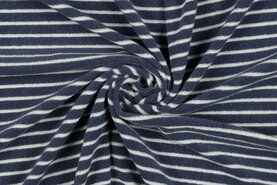 By Poppy - Badstof - yarn dyed stripes - navy / off white - 22/4585-001