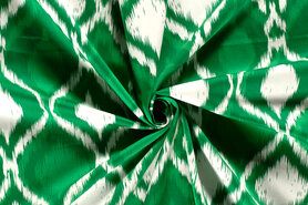 Grüne Stoffe - Katoen stof - katoen satijn - abstract - groen - 21082-025