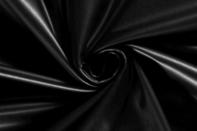 zwarte stoffen - Kunstleer stof - stretch - zwart - 20219-069