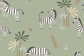 Olivgrün - Jersey - Zebras - olivgrün - 21832-026