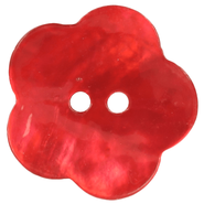 Ronde knopen - Knoop bloem parelmoer rood 5536-28-722