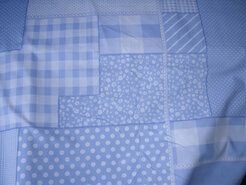 Babydeken stoffen - Katoen stof - patchwork - lichtblauw - 5634-002