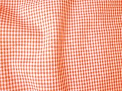 Boerenbont stoffen - Katoen stof - boerenbont mini ruitje oranje - 0.2 - 5581-036