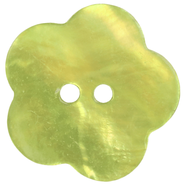Ronde knopen - Knoop bloem parelmoer lime 5536-28-547