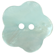 Aqua blauw - Knoop bloem parelmoer lichtblauw 5536-28-298