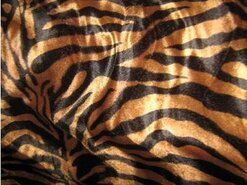 Decoratie en aankleding stoffen - Polyester stof - Dierenprint zebra - bruin/zwart - 4509-055