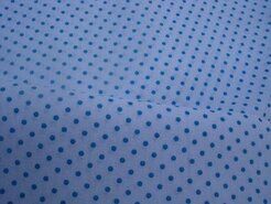 Blauwe gordijnstoffen - Katoen stof - Stipjes katoen - wit/turquoise - 5579-004