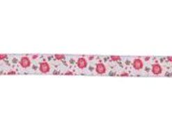 Polyester band - Sierband 2 Lotte wit/roze/fuchsia/lime*
