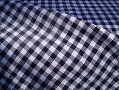 Top(je) stoffen - Katoen stof - Boerenbont ruit (1 cm) - donkerblauw - 5635-008
