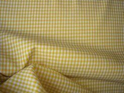 Fleece katoen Sherpa stoffen - Katoen stof - boerenbont mini ruitje (0,2 cm) - geel - 5581-035
