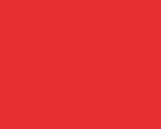 Rood - Deelbare kunststof rits rood met bloktand 80 cm (519)