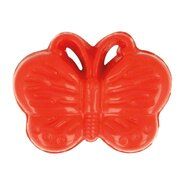 Vierkante knopen - Kinderknoop vlinder rood (5604-1-722)*