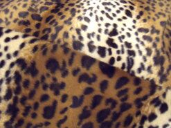 zwarte stoffen - Polyester stof - Dierenprint (kleine vlekjes - ecru/bruin/zwart) - 4517-056