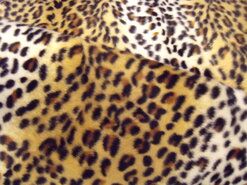 Cognac stoffen - Polyester stof - Dierenprint kleine vlekjes - ecru/cognac/zwart - 4506-036