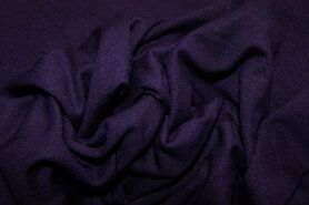Stof op rol - Tricot stof - uni - donkerpaars - 1773-046