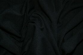 Jersey stoffen - Tricot stof - uni - zwart - 1773-069