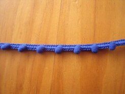 Katoenen band - Mini bolletjes band kobaltblauw*