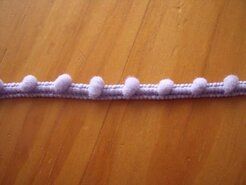 10 mm band - Mini bolletjes band lila*