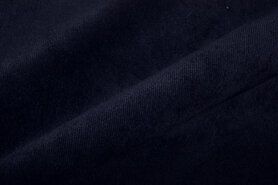 97% Polyester, 3% Elastan stoffen - Ribcord stof - lichte stretch - donkerblauw - 1576-008