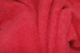 Fleece stoffen - Fleece stof - katoen - rood - 0233-015