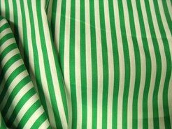 katoenen stoffen streep - Katoen stof - streep - groen - 5574-025