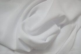 Witte / creme stoffen - Voile stof - Chiffon uni - wit - 3969-050