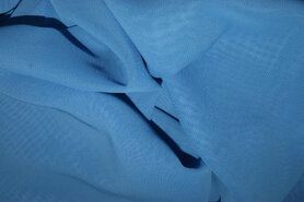 Luchtige stoffen - Voile stof - Chiffon uni - blauw - 3969-004