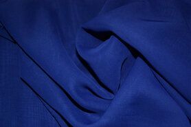 Kobalt blauwe stoffen - Voile stof - Chiffon uni - kobalt - 3969-005