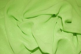 Luchtige stoffen - Voile stof - Chiffon uni - lime - 3969-023