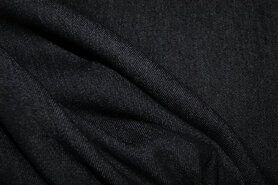 48% katoen, 48% polyester, 4% elastan stoffen - Spijkerstof - Jeans stretch - zwart - 3928-069