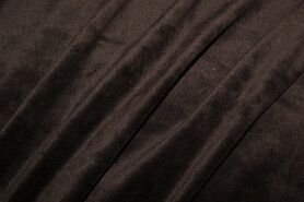 Braune Stoffe - Nicki Velours dunkelbraun(55)