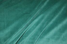 Nicky velours stoffen - Nicky velours stof - licht - petrol - 3081-023