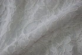Top(je) stoffen - Kant stof - fantasie - wit - 3915-050