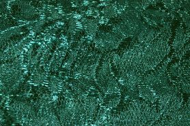 Goedkope kant stoffen - Kant stof - gebloemd - groen - 3958-028