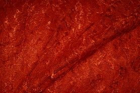 Goedkope kant stoffen - Kant stof - gebloemd - oranje - 3958-036